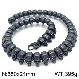 European and American domineering skull stainless steel men's necklace