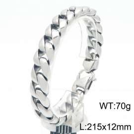 12MM Wide 316L Stainless Steel Cuban Chain Bracelet for Men Punk Jewelry