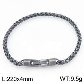 4mm Fashionable and personalized stainless steel retro color flower basket chain bracelet with round jewelry buckle
