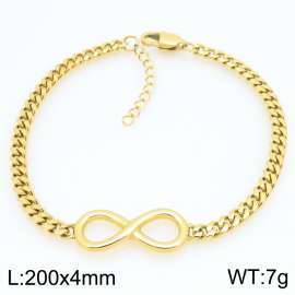 Stainless steel infinity symbol bracelet