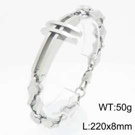 Stainless steel bracelet factory direct supply hot selling simple cross shaped bracelet