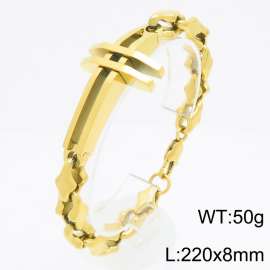 Stainless steel bracelet factory direct supply hot selling simple cross shaped bracelet