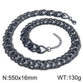 Stainless Steel Black-plating Necklace