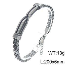 SS Oxidized Bracelet